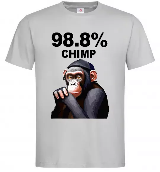 Мужская футболка 98,8% chimp Серый фото