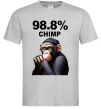 Мужская футболка 98,8% chimp Серый фото