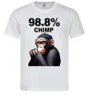 Мужская футболка 98,8% chimp Белый фото
