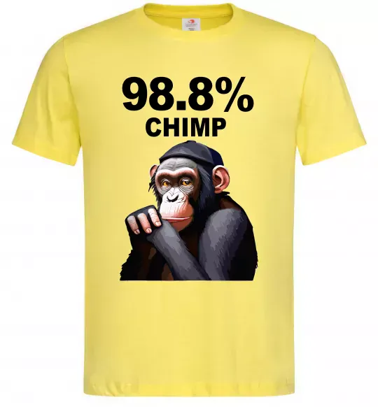 Мужская футболка 98,8% chimp Лимонный фото