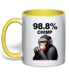 Чашка с цветной ручкой 98,8% chimp Лимонный фото