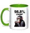 Чашка с цветной ручкой 98,8% chimp Зеленый фото