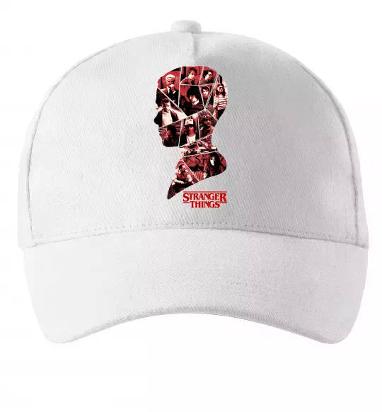 Кепка Силует колаж stranger things Білий фото
