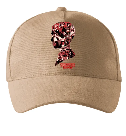 Кепка Силует колаж stranger things Песочный фото