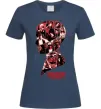 Женская футболка Силует колаж stranger things Темно-синий фото
