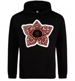 Мужская толстовка (худи) Stranger things ABCD Черный фото