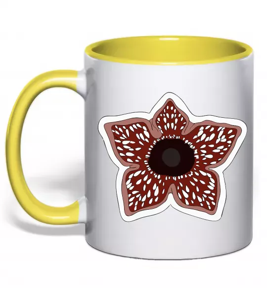 Чашка с цветной ручкой Деморгон Солнечно желтый фото