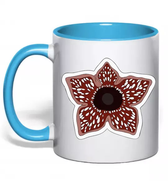 Чашка с цветной ручкой Деморгон Голубой фото