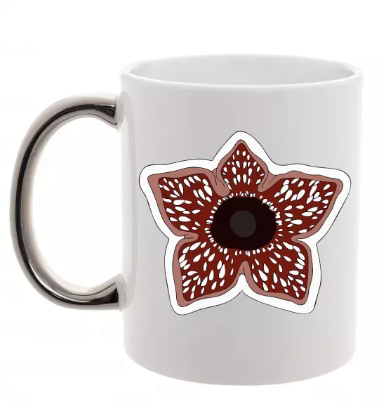 Чашка с цветной ручкой Деморгон Серебро фото