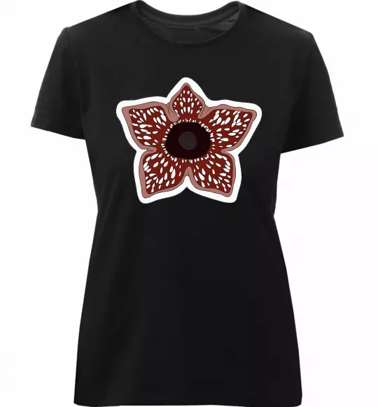 Женская премиум футболка Деморгон Черный фото