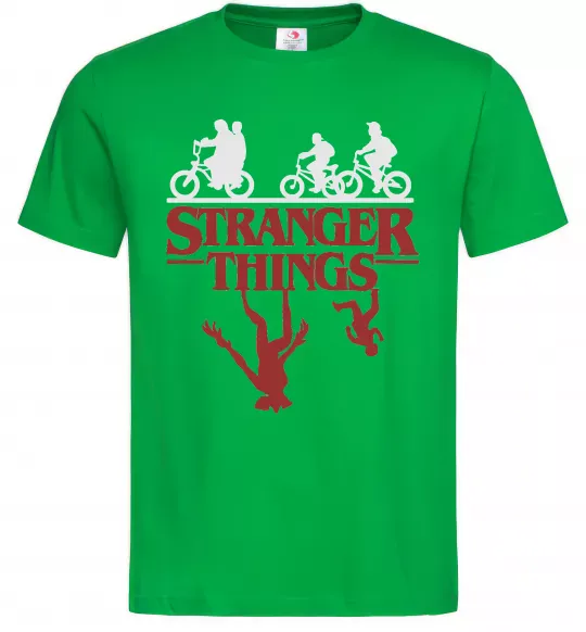 Мужская футболка Stranger things Зеленый фото