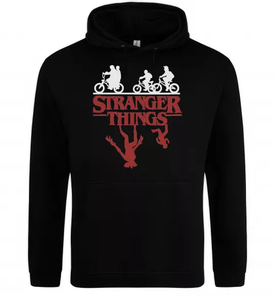 Женская толстовка (худи) Stranger things Черный фото