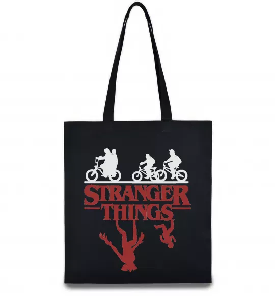 Эко-сумка Stranger things Черный фото