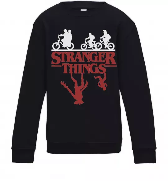 Детский Свитшот Stranger things Черный фото