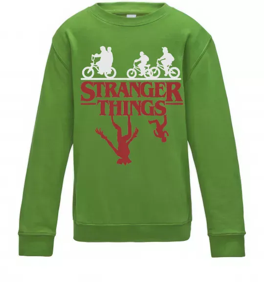 Детский Свитшот Stranger things Лаймовый фото