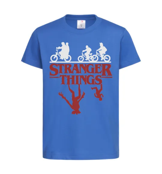Дитяча футболка Stranger things Яскраво-синій фото