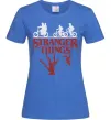 Женская футболка Stranger things Ярко-синий фото