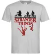 Мужская футболка Stranger things Серый фото