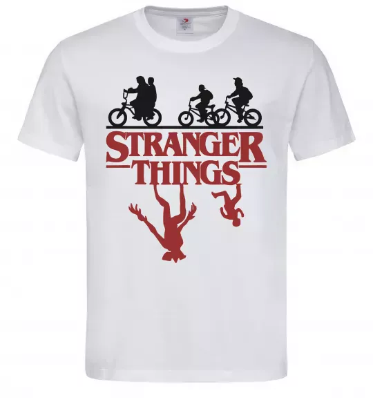 Мужская футболка Stranger things Белый фото