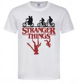 Мужская футболка Stranger things ABCD Черный фото