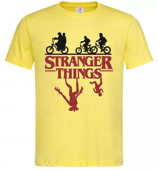 Мужская футболка Stranger things Лимонный фото