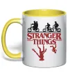 Чашка з кольоровою ручкою Stranger things Сонячно жовтий Чашка з кольоровою ручкою Stranger things Сонячно жовтий фото
