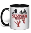 Чашка з кольоровою ручкою Stranger things Чорний Чашка з кольоровою ручкою Stranger things Чорний фото