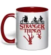Чашка з кольоровою ручкою Stranger things Червоний Чашка з кольоровою ручкою Stranger things Червоний фото