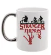 Чашка з кольоровою ручкою Stranger things Срібло Чашка з кольоровою ручкою Stranger things Срібло фото