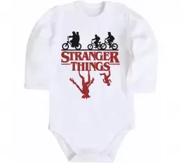 Детский боди Stranger things ABCD Белый фото