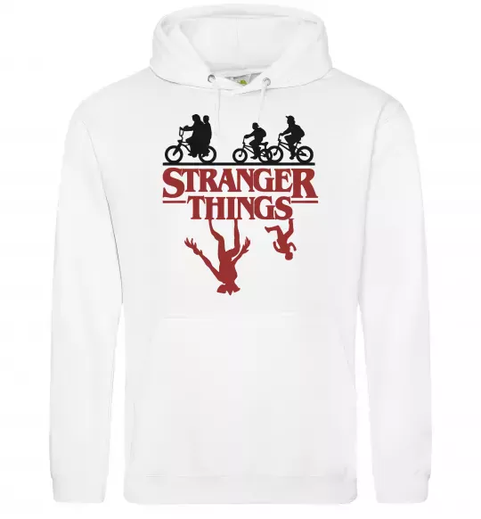 Чоловіча толстовка (худі) Stranger things Білий фото