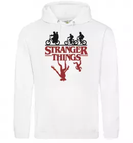 Мужская толстовка (худи) Stranger things ABCD Черный фото