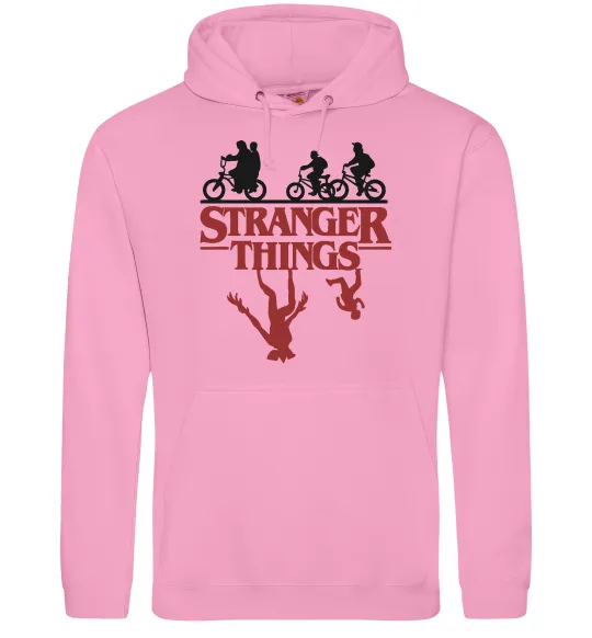Женская толстовка (худи) Stranger things Розовый фото