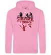 Женская толстовка (худи) Stranger things Розовый фото