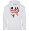 Женская толстовка (худи) Stranger things Серый меланж фото