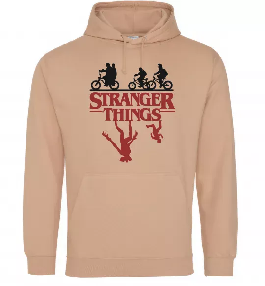Женская толстовка (худи) Stranger things Песочный фото