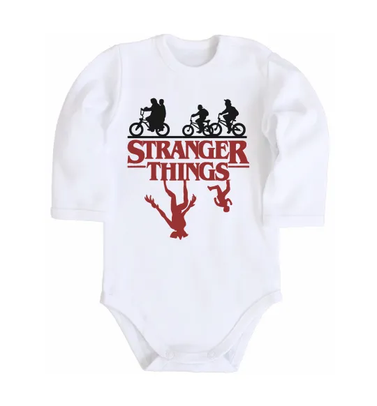 Дитячий бодік Stranger things Білий фото
