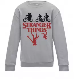 Детский Свитшот Stranger things ABCD Черный фото