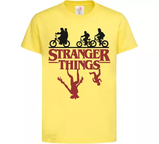 Дитяча футболка Stranger things Лимонний фото