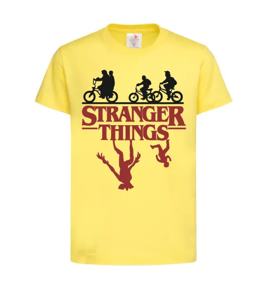 Дитяча футболка Stranger things Лимонний фото