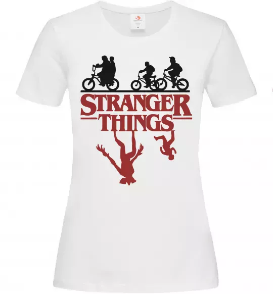 Женская футболка Stranger things Белый фото