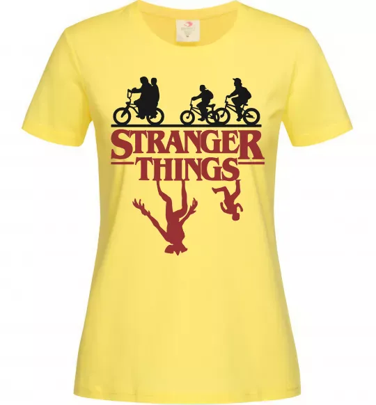 Женская футболка Stranger things Лимонный фото