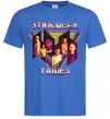 Мужская футболка Stranger things герої Ярко-синий фото