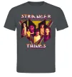 Мужская футболка Stranger things герої Графит фото