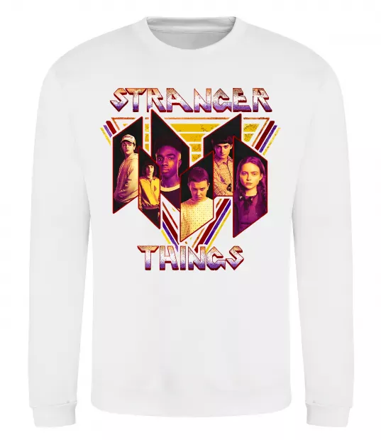 Світшот Stranger things герої Білий фото