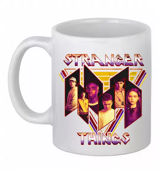 Чашка керамічна Stranger things герої Білий фото