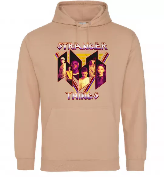 Женская толстовка (худи) Stranger things герої Песочный фото