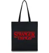 Эко-сумка Stranger things logo Черный фото