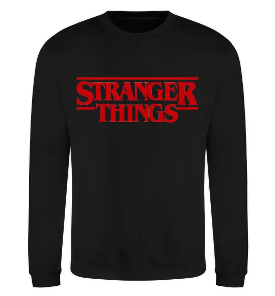 Свитшот Stranger things logo Черный фото