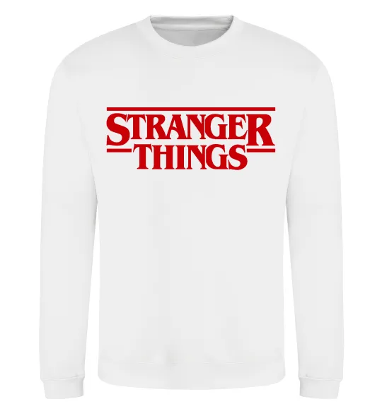 Свитшот Stranger things logo Белый фото